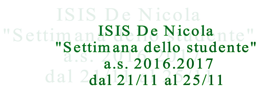 settimana dello studente 2016.2017