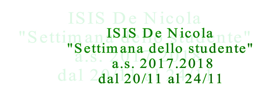 settimana dello studente 2017.2018