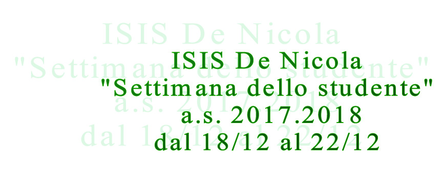 settimana dello studente 2017.2018 2